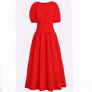 J.CREW Provence Dress Smocked Waist Eyelet